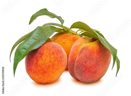 Ripe and beautiful peaches