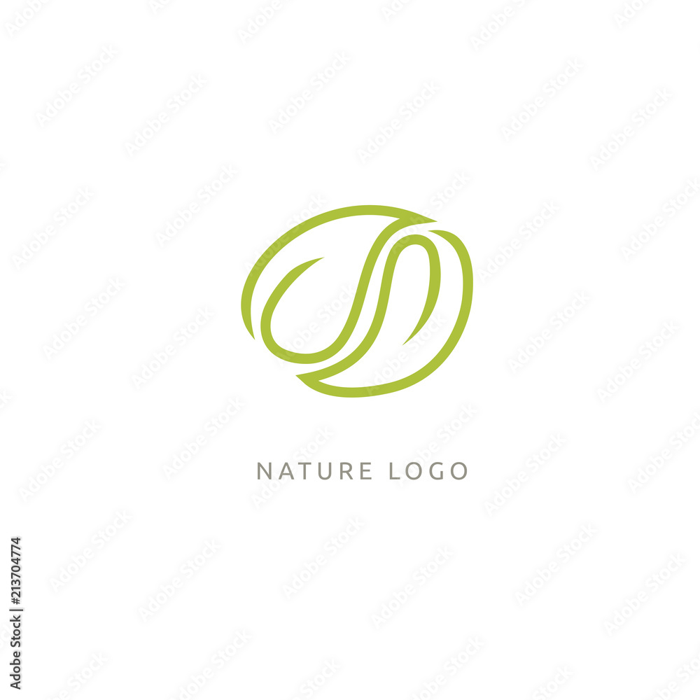 Abstract green leaf logo icon vector design. Landscape design, garden, Plant, nature and ecology vector logo Abstract green leaf logo icon vector design. Landscape design, garden, Plant, nature and ecology vector logo