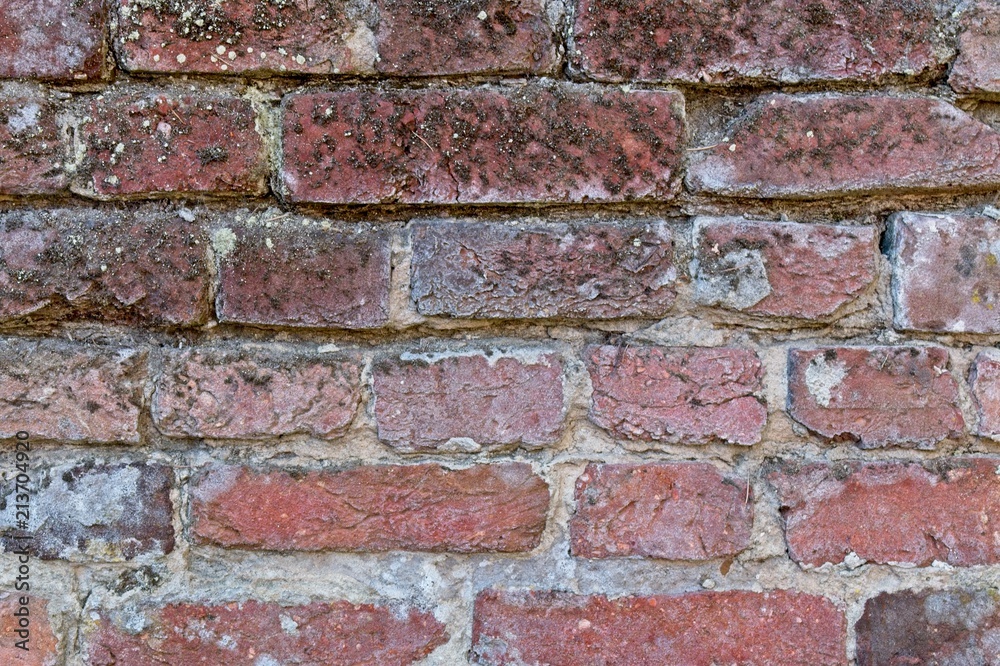 Old red brick wall Old red brick wall