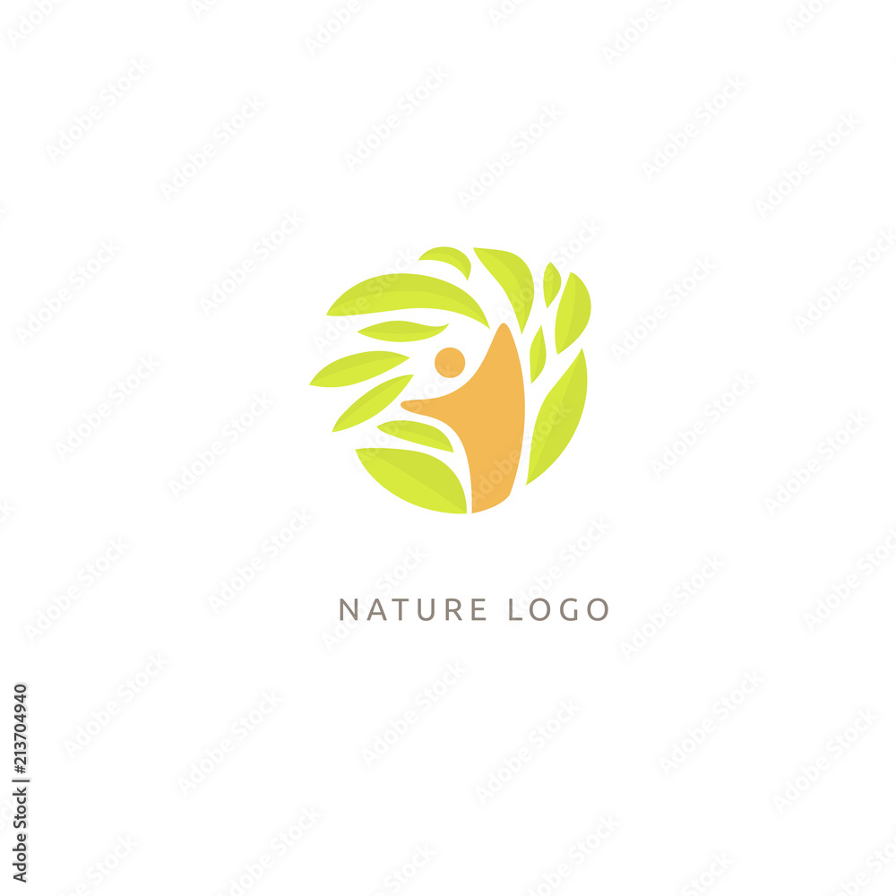 Abstract green leaf logo icon vector design. Landscape design, garden, Plant, nature and ecology vector logo Abstract green leaf logo icon vector design. Landscape design, garden, Plant, nature and ecology vector logo