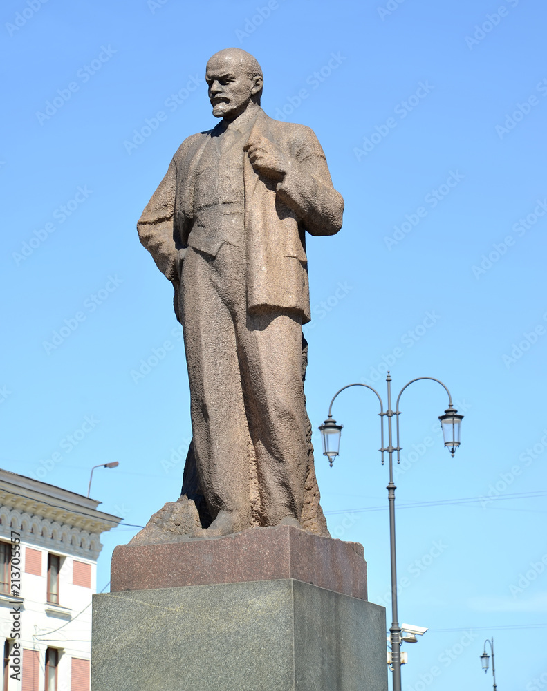 MOSCOW, RUSSIA. A monument to V.I. Lenin about the Yaroslavl station