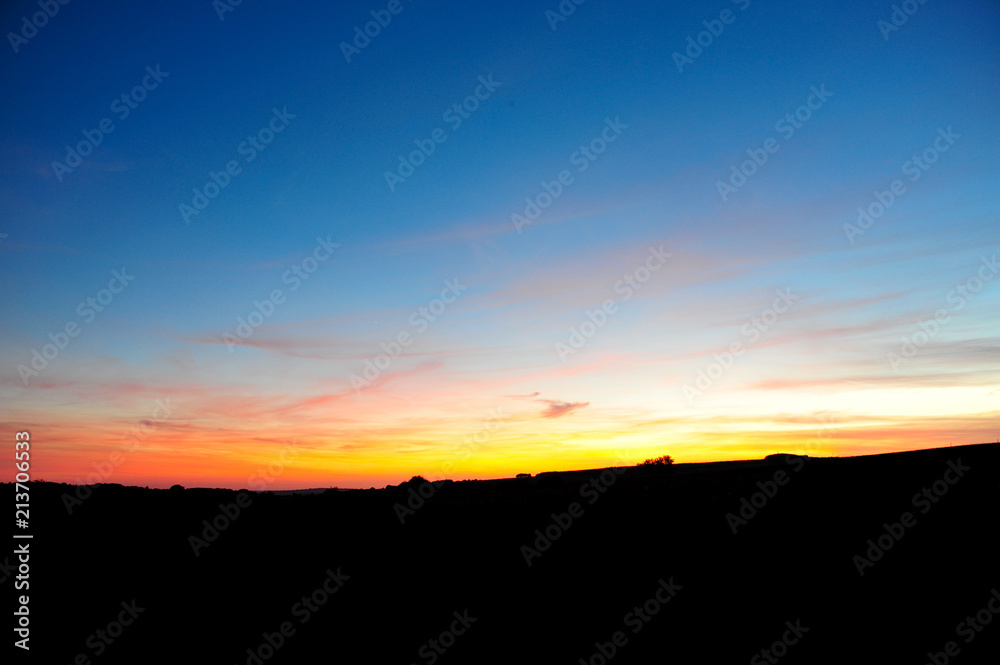 Simple, beautiful sunset landscape