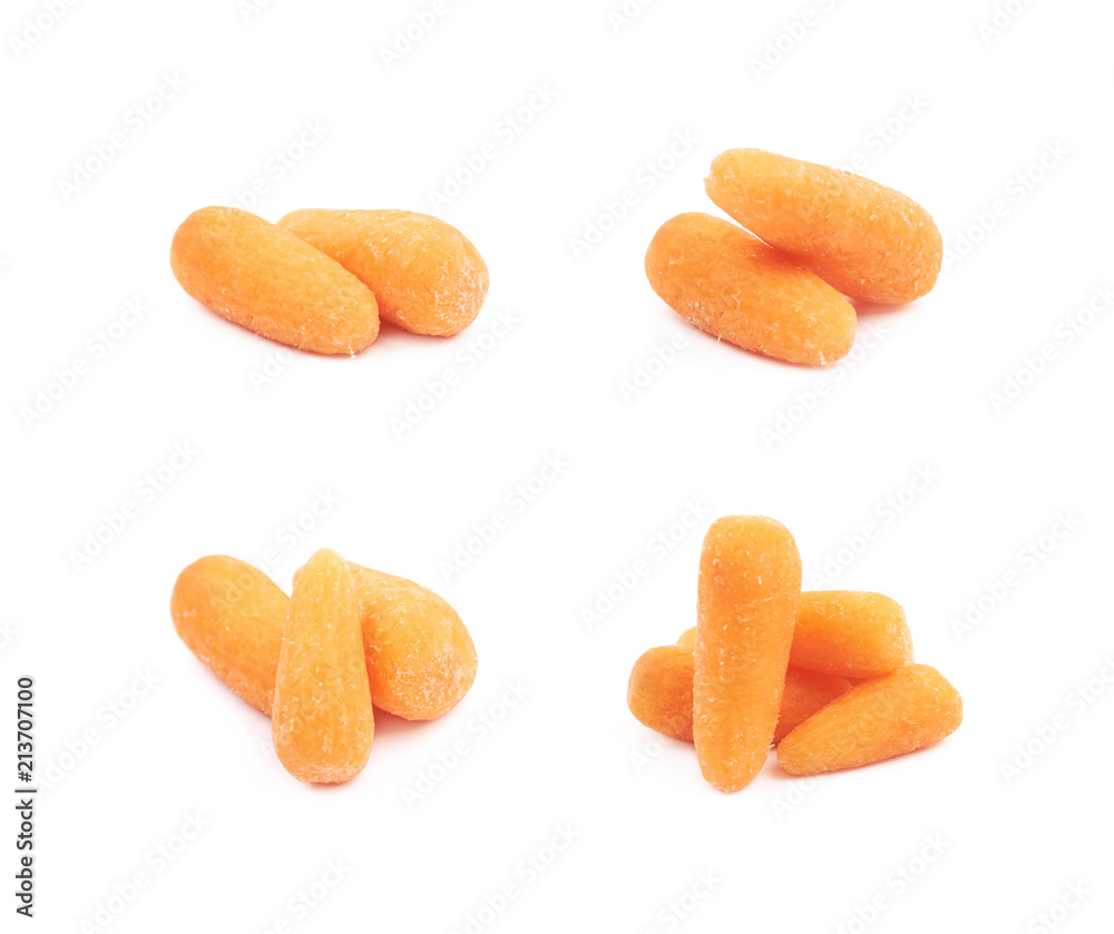 Baby carrots isolated Baby carrots isolated
