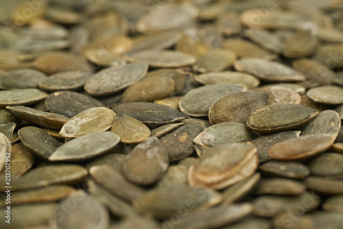 Surface covered with pumpkin seeds