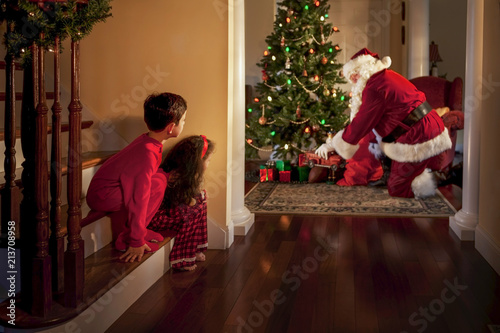 Peeking at Santa