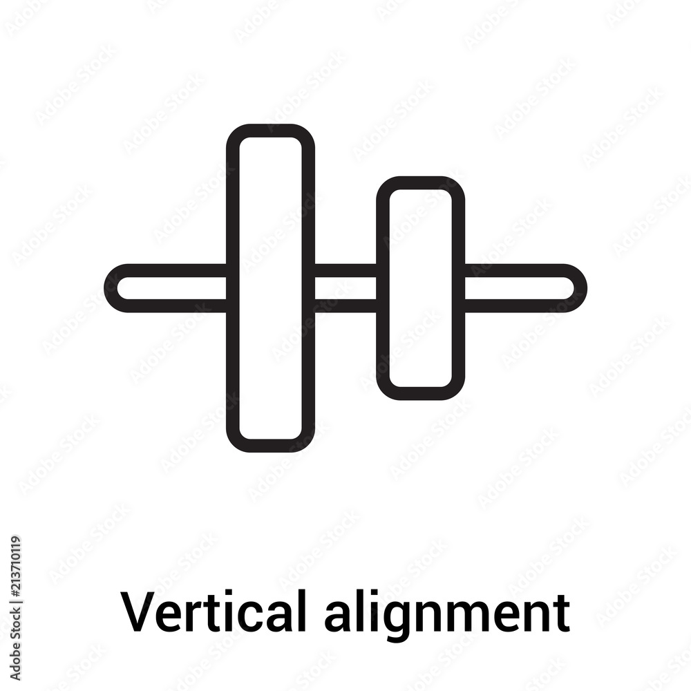 Vertical alignment icon vector sign and symbol isolated on white background, Vertical alignment logo concept Vertical alignment icon vector sign and symbol isolated on white background, Vertical alignment logo concept