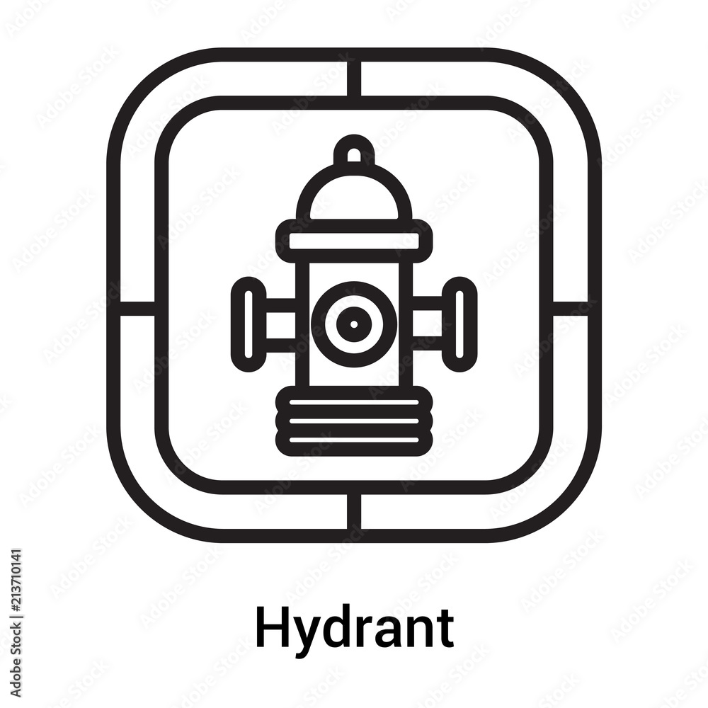 Hydrant icon vector sign and symbol isolated on white background, Hydrant logo concept Hydrant icon vector sign and symbol isolated on white background, Hydrant logo concept