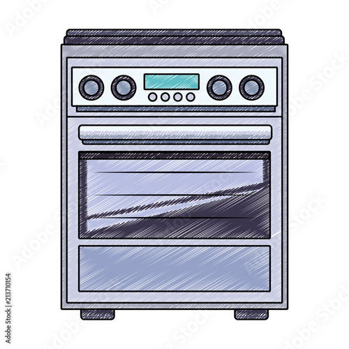 Stove kitchen appliance vector illustration graphic design