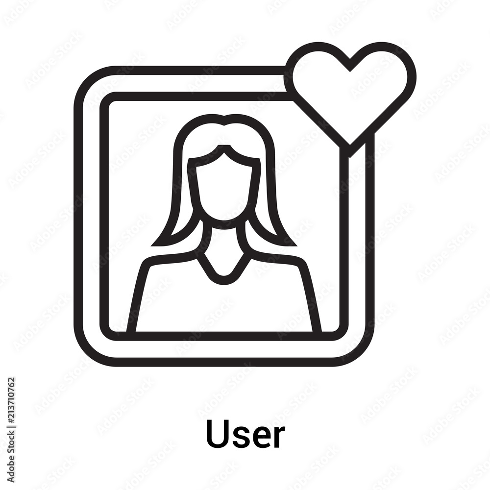 User icon vector sign and symbol isolated on white background, User logo concept User icon vector sign and symbol isolated on white background, User logo concept
