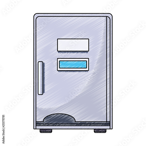 Fridge kitchen appliance vector illustration graphic design