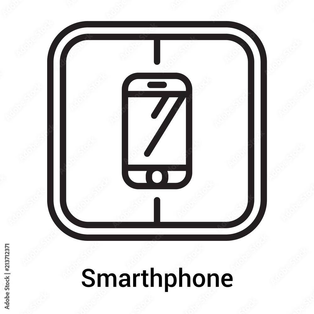 Smarthphone icon vector sign and symbol isolated on white background, Smarthphone logo concept Smarthphone icon vector sign and symbol isolated on white background, Smarthphone logo concept