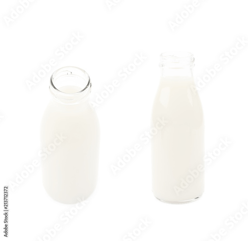 Bottle of milk isolated