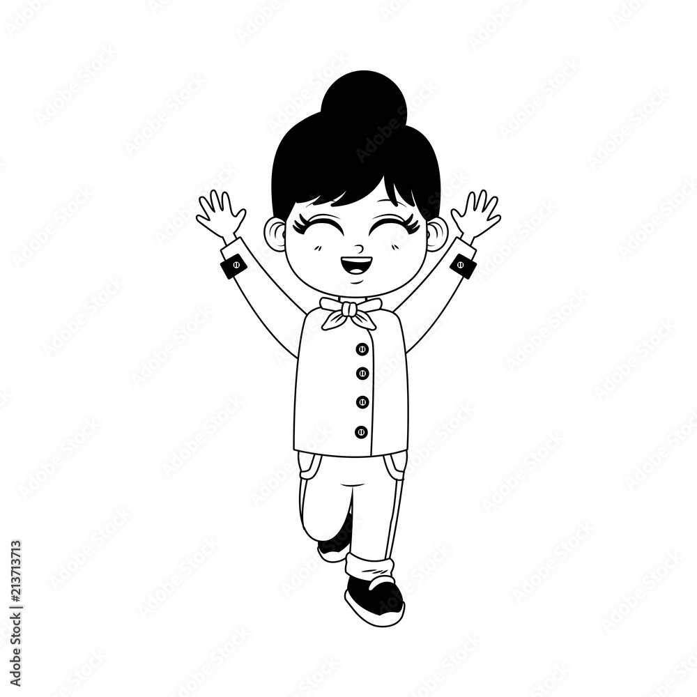 Beautiful girl chef cartoon vector illustration graphic design Beautiful girl chef cartoon vector illustration graphic design