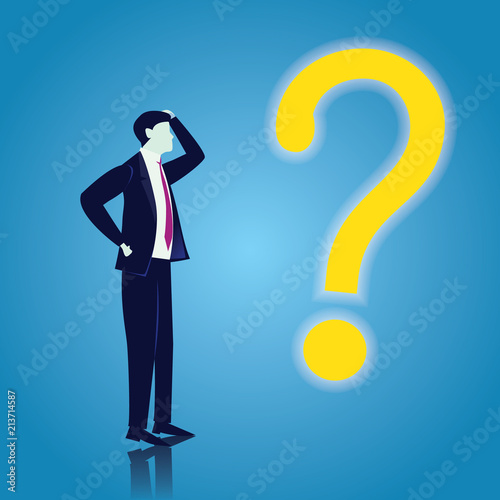 Businessman and Question Mark
