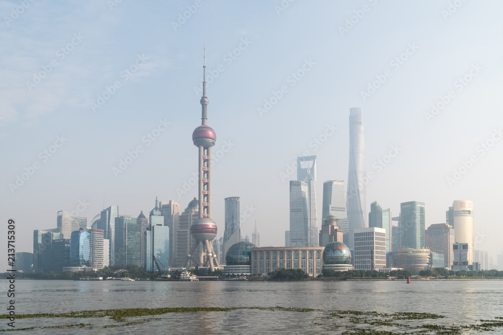 Shanghai World Financial Center, Shanghai skyline city scape, Shanghai luajiazui finance and business district trade zone skyline, Shanghai China