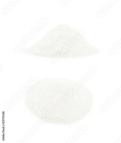 Pile of wheat flour isolated