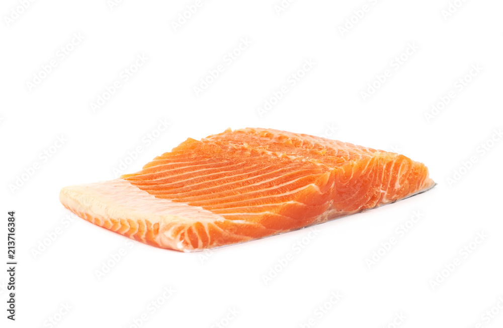 Raw salmon fillet fish isolated Raw salmon fillet fish isolated