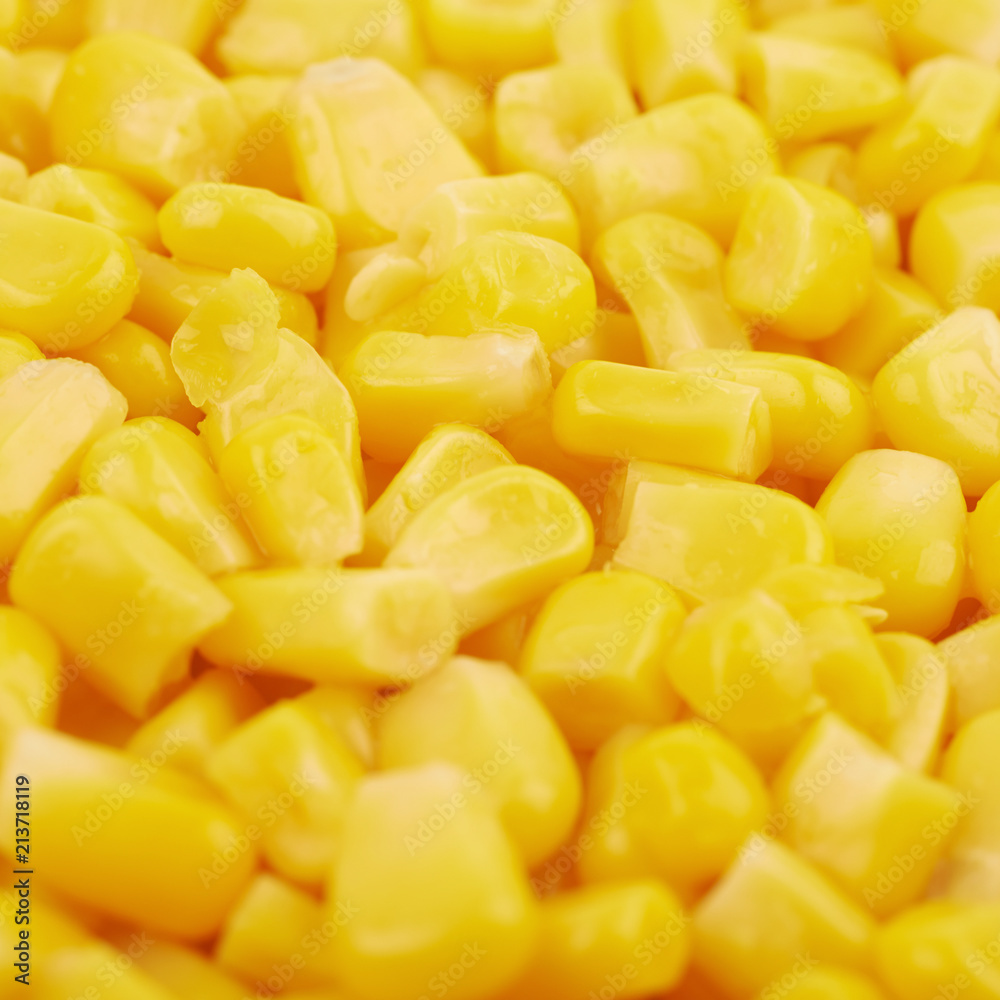 Surface coated with the canned corn Surface coated with the canned corn