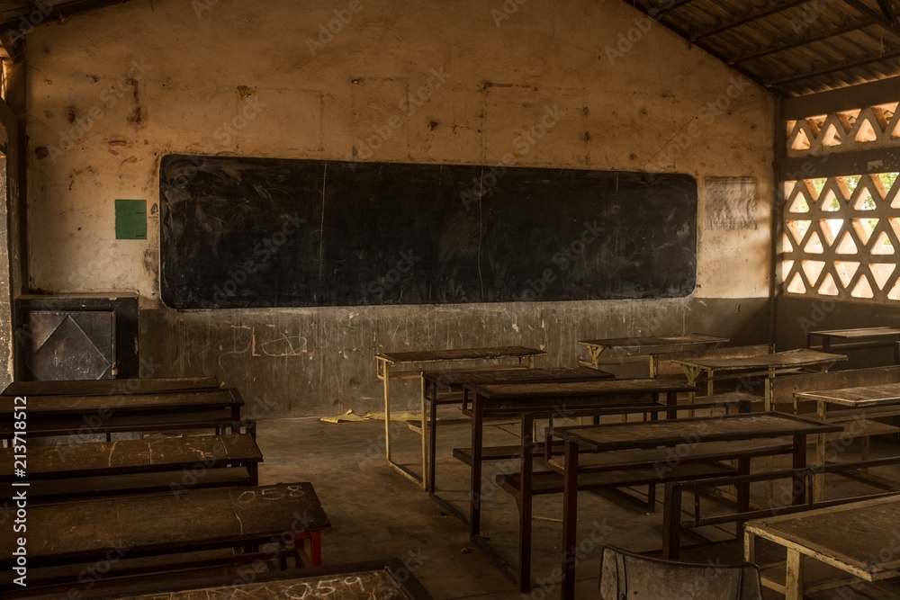 Empty Gambian Classoom Empty Gambian Classoom