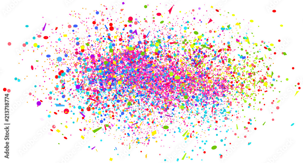 Multicolored confetti isolated on white. Geometrical background with glitters. Pattern for design. Print for flyers, posters, banners and textiles. Greeting cards. Luxury texture Multicolored confetti isolated on white. Geometrical background with glitters. Pattern for design. Print for flyers, posters, banners and textiles. Greeting cards. Luxury texture