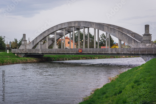 River Morava in Uhersky Ostroh, small town in historical Moravia region, Czech Republic © Fotokon
