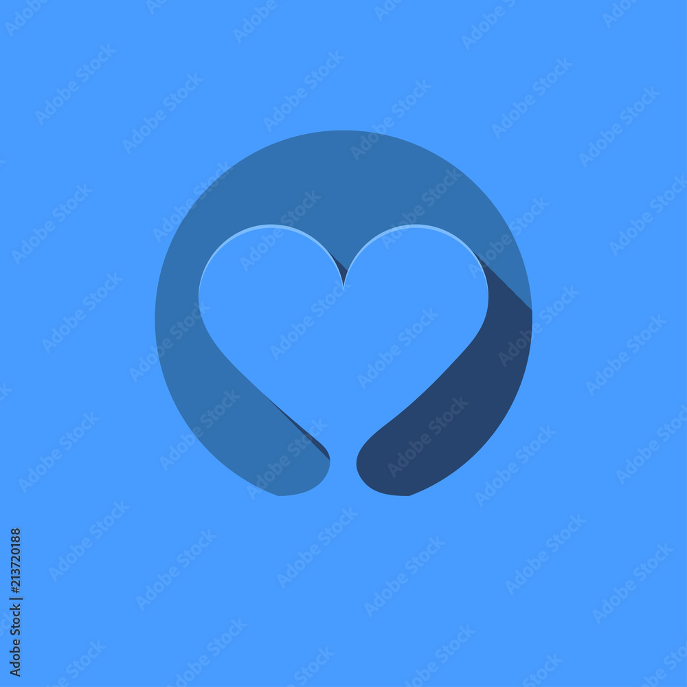 Vector heart logo icon background Vector heart logo icon background