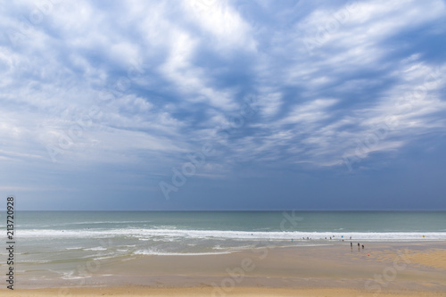 Ocean beach on the Atlantic coast of France near Lacanau-Ocean  Bordeaux