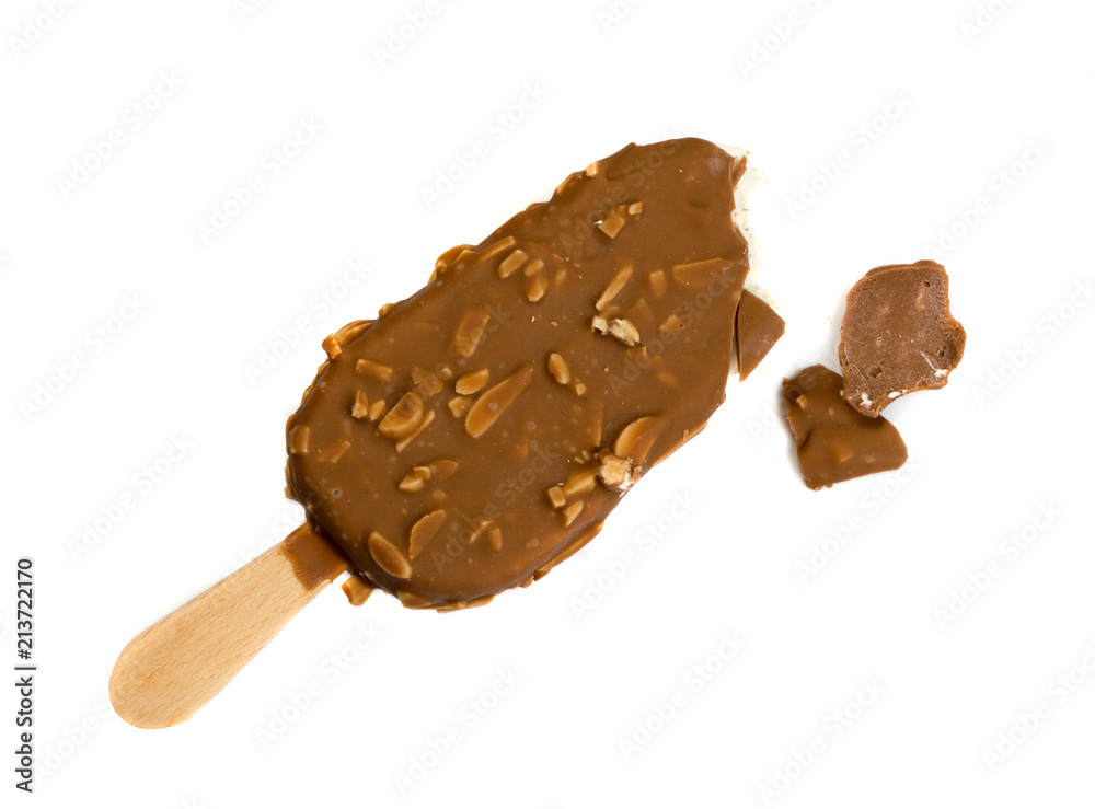 Chocolate Almond Popsicle Ice Cream Bar Isolated Chocolate Almond Popsicle Ice Cream Bar Isolated