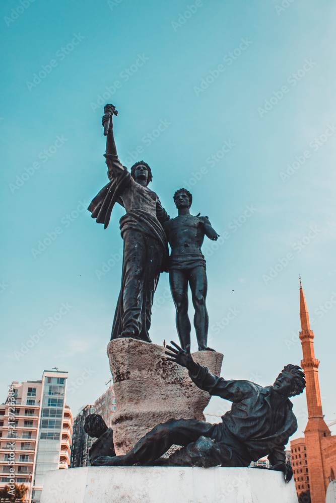 Fototapeta premium The Crack of the War in Lebanon