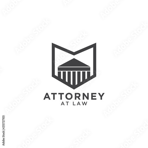 Attorney at law logo template