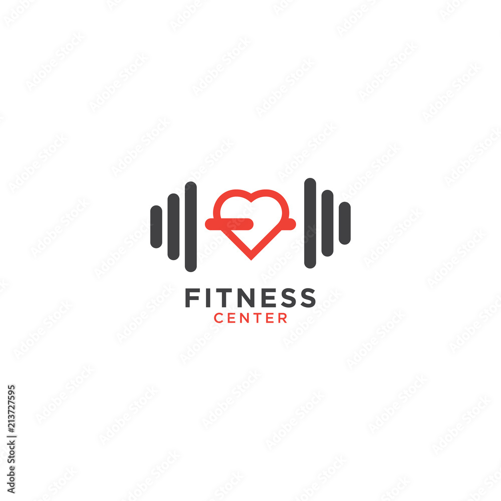 Simple fitness logo design template Simple fitness logo design template
