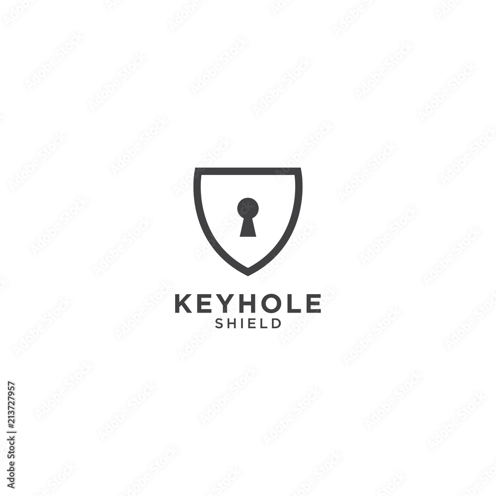 Keyhole and shield graphic design template Keyhole and shield graphic design template