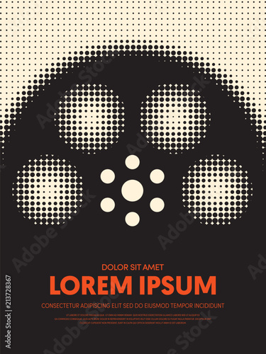 Movie and film modern retro vintage poster background