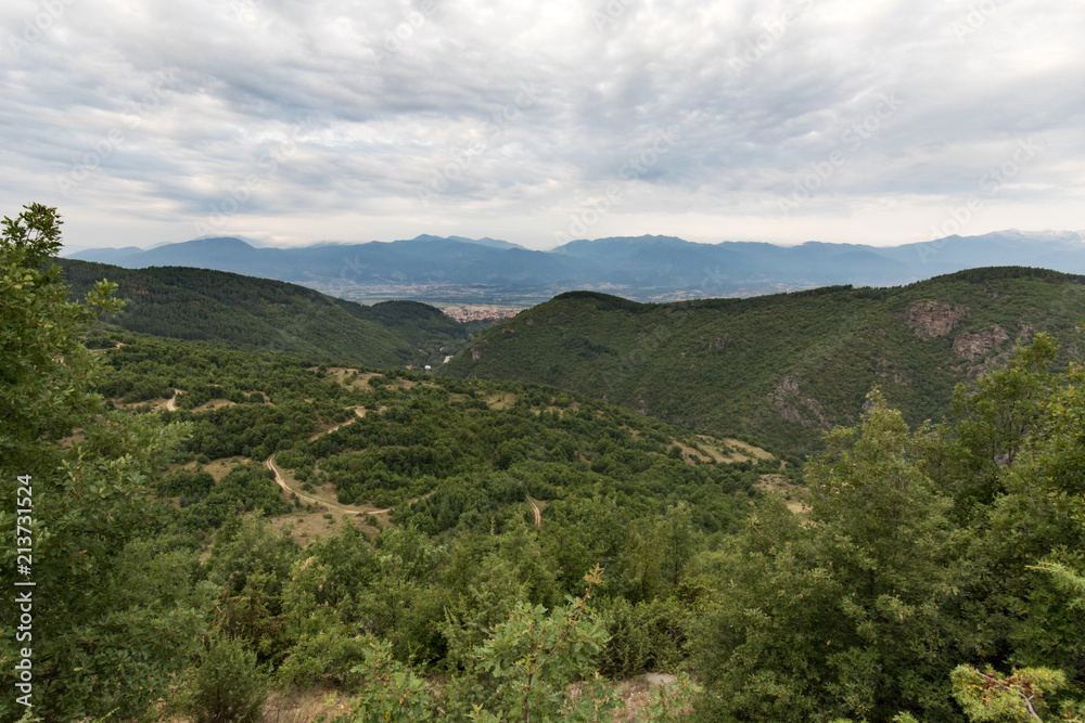 Wide view of Mesta river  valley, West Rodopi mountain, Bulgaria