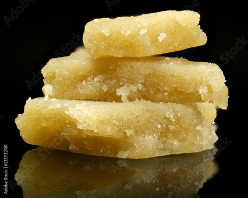 Royal Chem Live Rosin Cannabis Concentrate on Black Acrylic