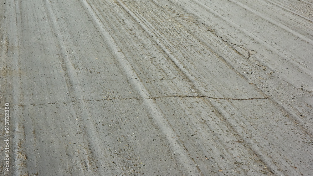 Covering the asphalt road after milling. Background on the topic of construction and repair of roads