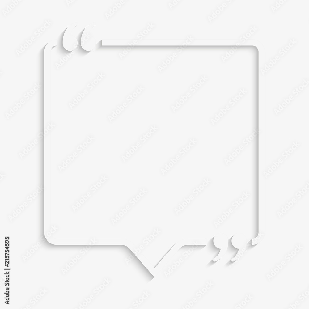 Speech Bubble Quote. Empty Quote Bracket. Speech Bubble Quote. Empty Quote Bracket.