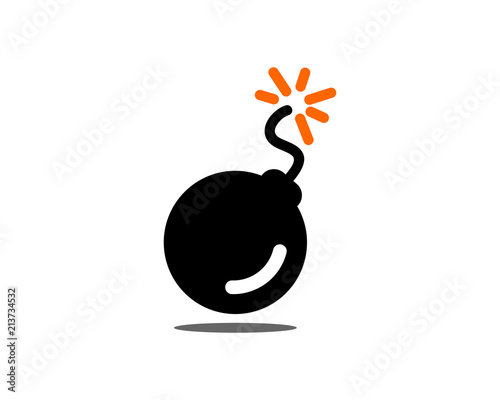 black bomb image vector icon logo symbol