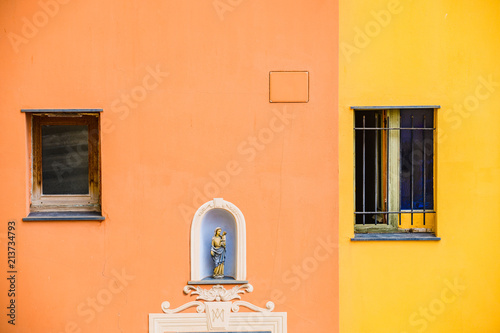 Fototapeta Naklejka Na Ścianę i Meble -  On the streets of the beautiful Mediterranean city of Menton. French Riviera. Cote d'Azur.