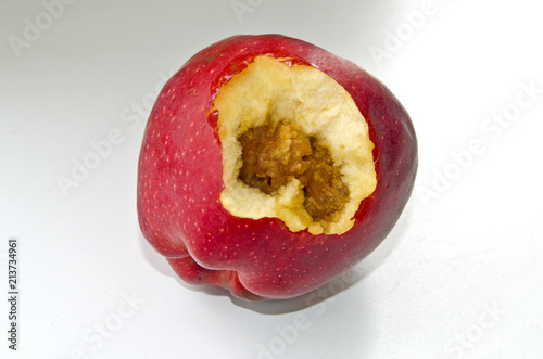 Obraz na plátně Red, juicy apple, rotten inside