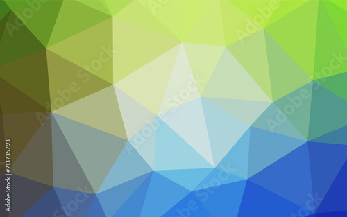 Fototapeta Naklejka Na Ścianę i Meble -  Light Blue, Green vector polygonal pattern.