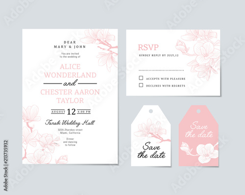 wedding invitation set
