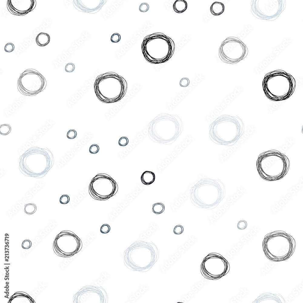 Dark BLUE vector seamless template with circles.