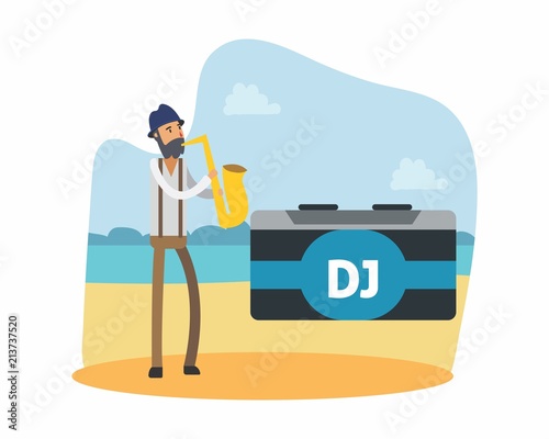 saxophonist jazz music musician musical artist concert performance cartoon character