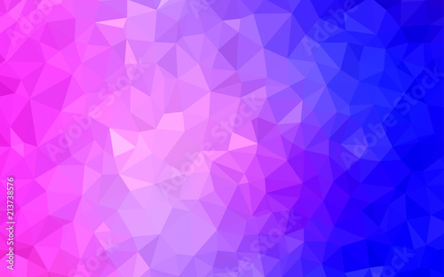 Light Pink, Blue vector gradient triangles texture.