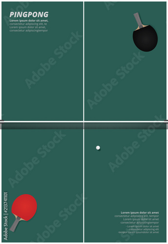 Pingpong Poster Template Vector Illustration
