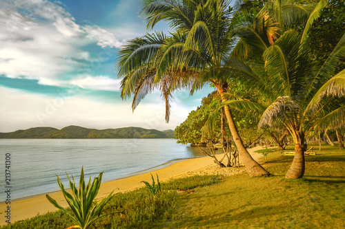 Evening on Sangat Island. Coron Bay. The province of Palawan. Philippines.