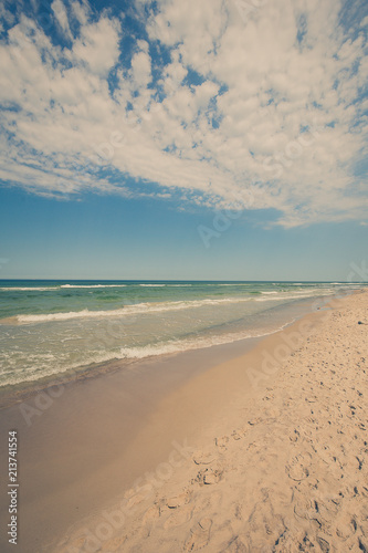 altic Sea beach in Jastrzebia Gora. Summer time in north Poland photo