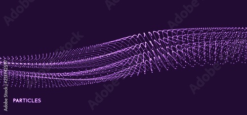 Point flow. Design template. Abstract vector illustration.
