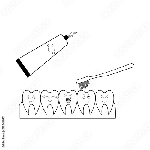 Children Teeth and toothpaste